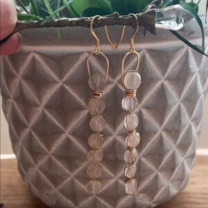 Rose Quartz Drop Earrings